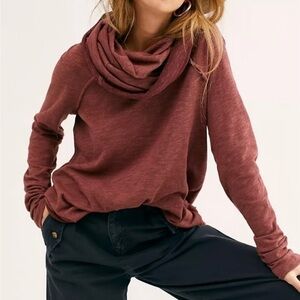 Free People FP Beach Women One Body Cocoon Cowl Neck Pullover Sweater